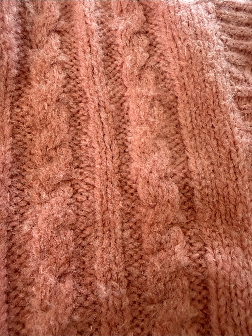 Nasty Gal Dusty Rose Cable Knit Cropped Cardigan - Picture 6 of 6